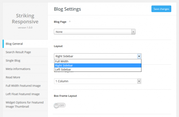 Global SinglePost Layout Settings